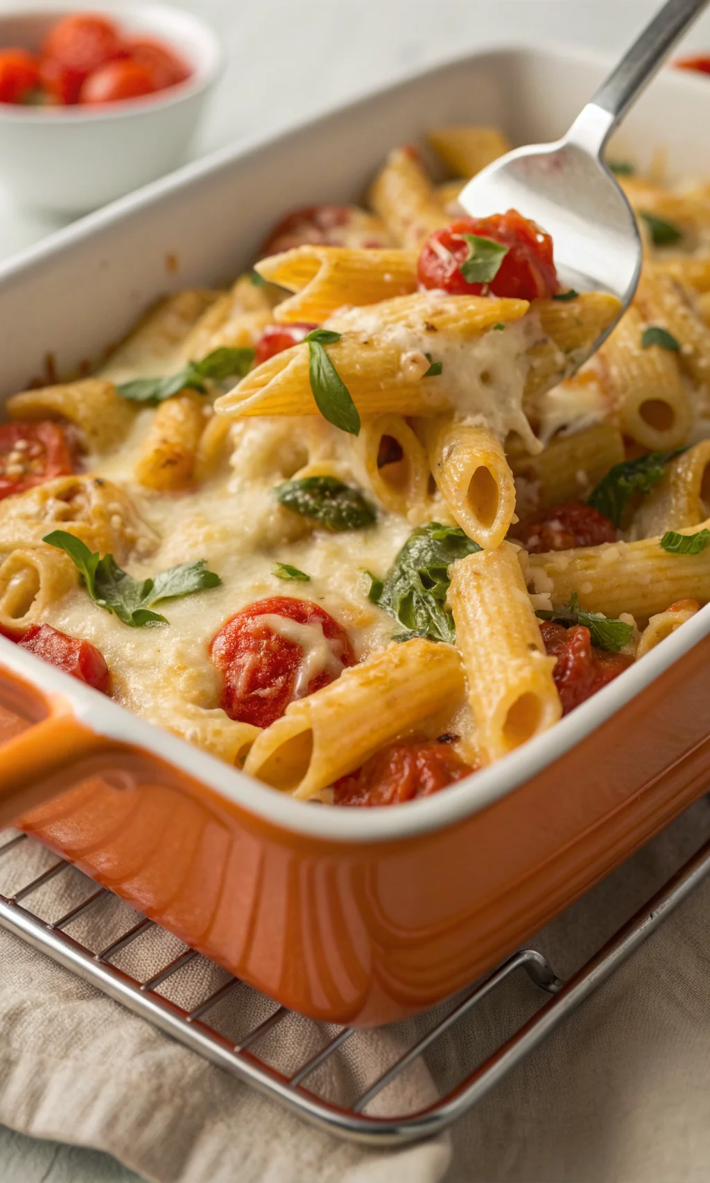 Gebakken feta pasta