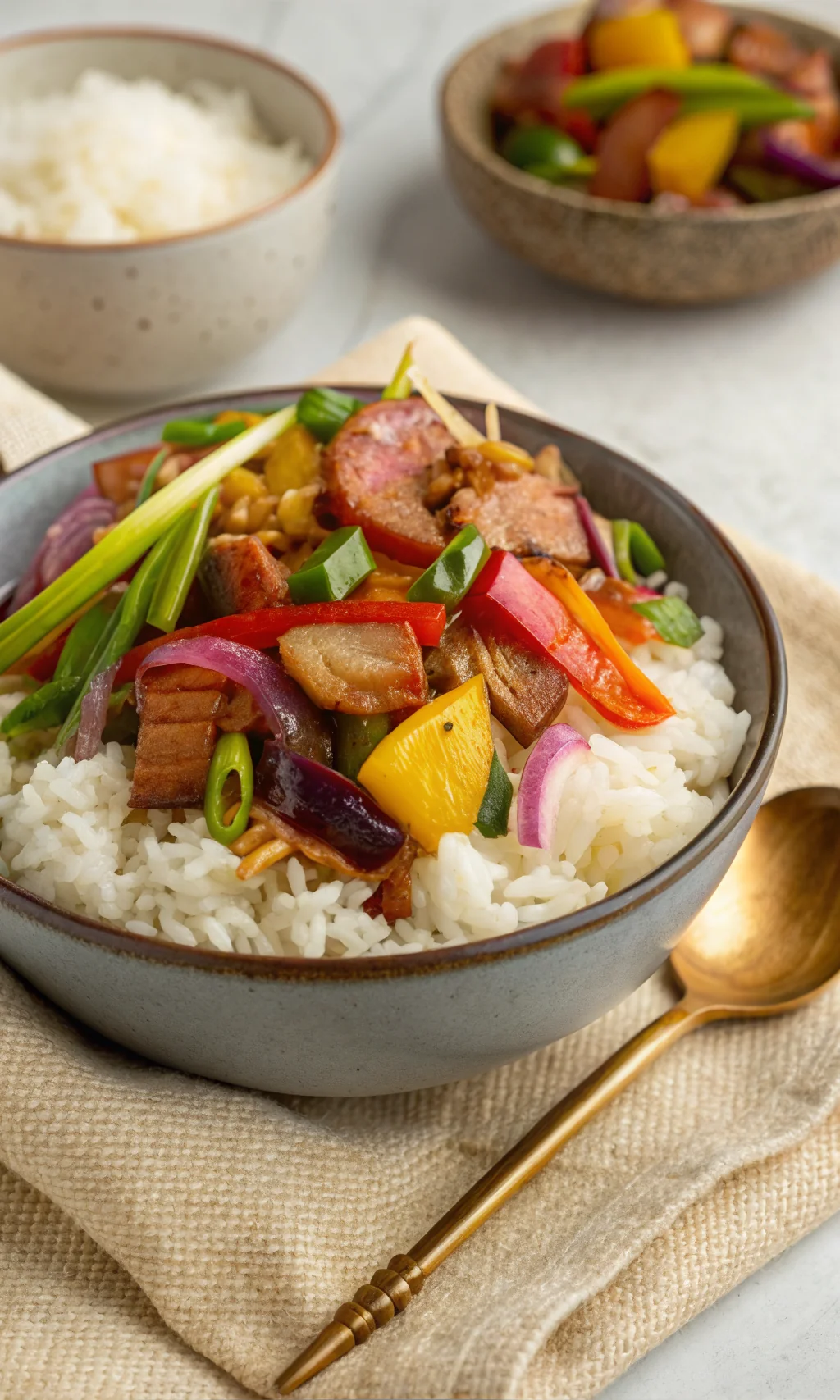Coconut Rice with Ham